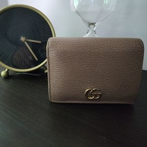GUCCI GG Marmont Bifold Wallet Leather